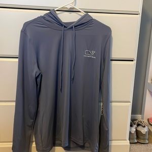 blue athletic long sleeve hoodie, vineyard vines medium, only worn once